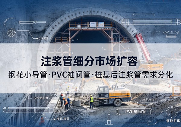 嫩江注浆管细分市场扩容，隧道钢花小导管、PVC 袖阀管、桩基后注浆管需求分化
